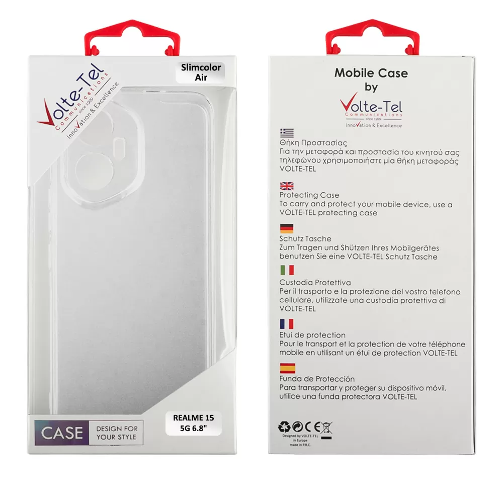 VOLTE-TEL ΘΗΚΗ REALME 15 5G 6.8" SLIMCOLOR AIR TPU FULL CAMERA PROTECTION ΔΙΑΦΑΝΗ - Image 2