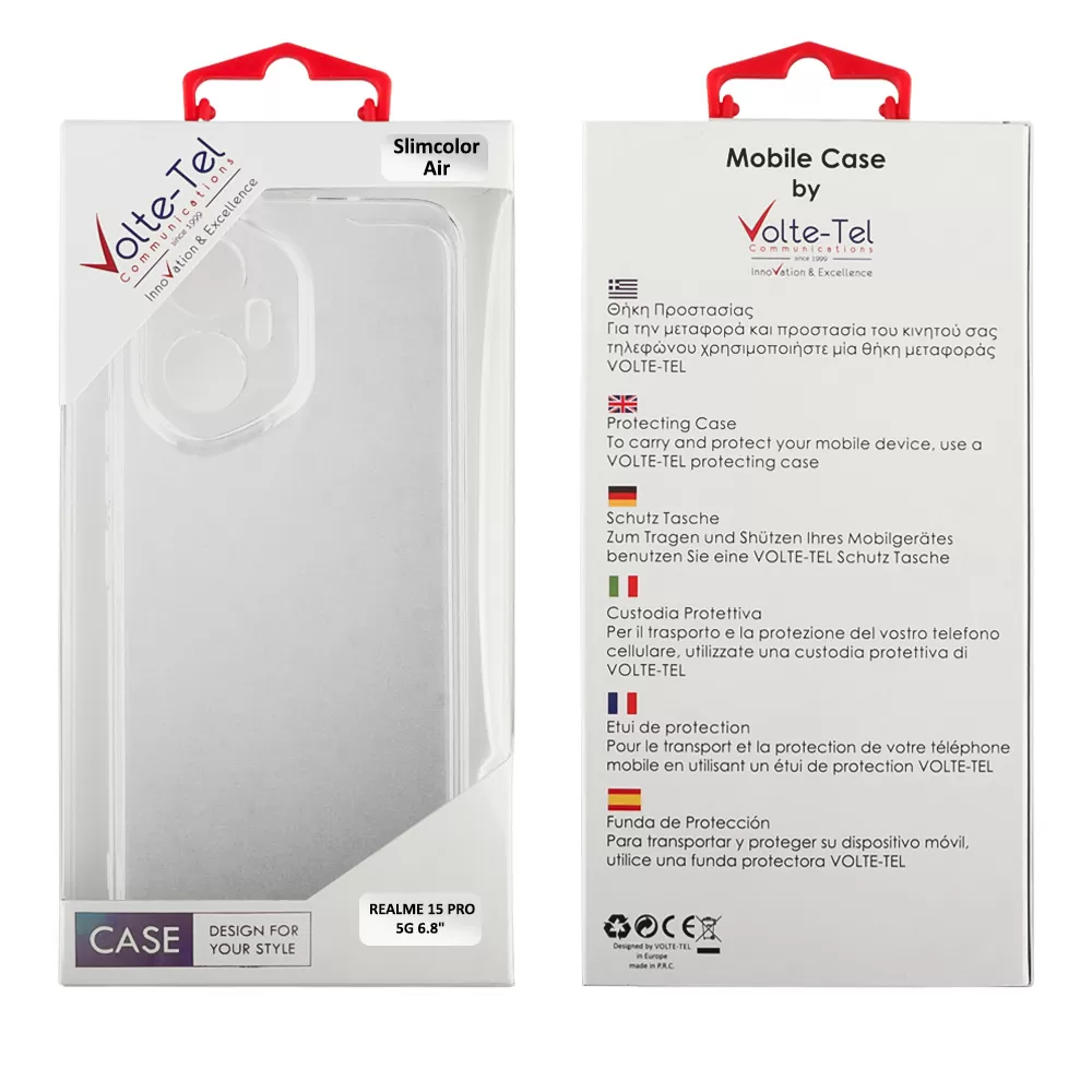 VOLTE-TEL ΘΗΚΗ REALME 15 PRO 5G 6.8" SLIMCOLOR AIR TPU FULL CAMERA PROTECTION ΔΙΑΦΑΝΗ - Image 2