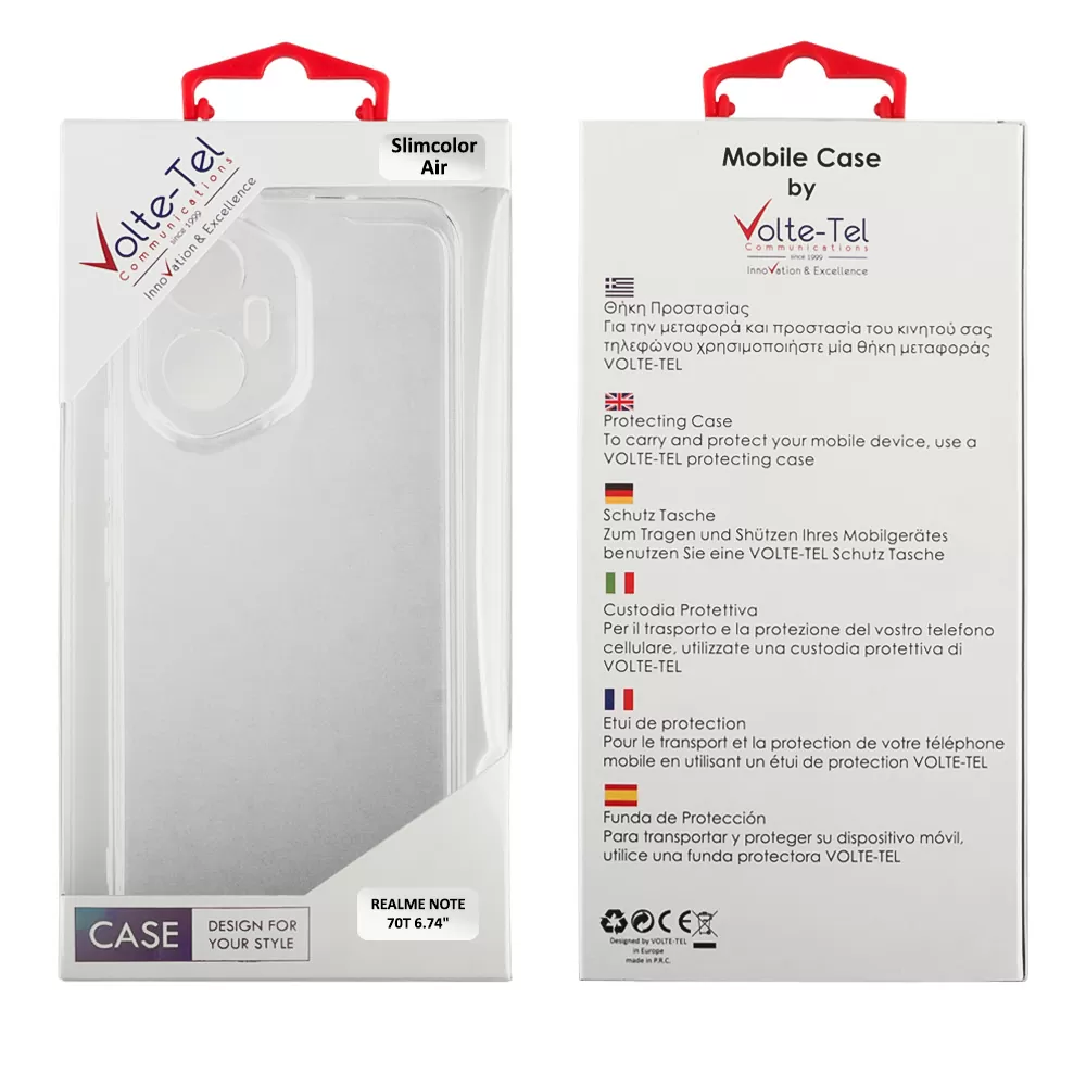 VOLTE-TEL ΘΗΚΗ REALME NOTE 70T 6.74" SLIMCOLOR AIR TPU FULL CAMERA PROTECTION ΔΙΑΦΑΝΗ - Image 2