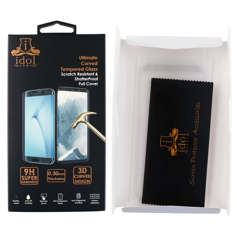 IDOL 1991 TEMPERED GLASS SAMSUNG S8+ G955 6.2in9H 0.30mm 3D CURVED FULL COVER GOLD - Image 3
