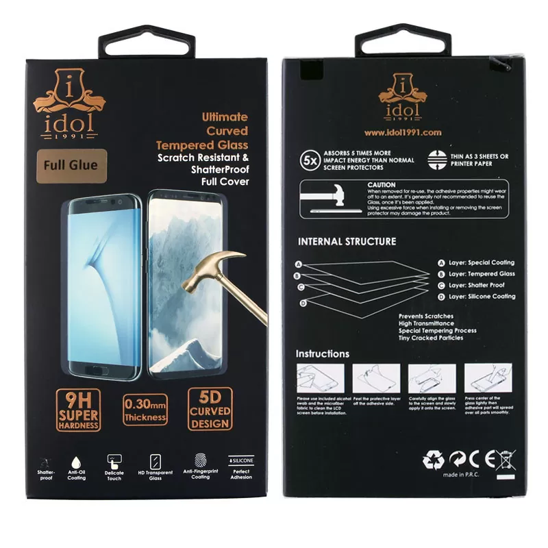 IDOL 1991 TEMPERED GLASS XIAOMI REDMI 5A 5.0in 9H 0.30mm 5D FULL GLUE BLACK - Image 4