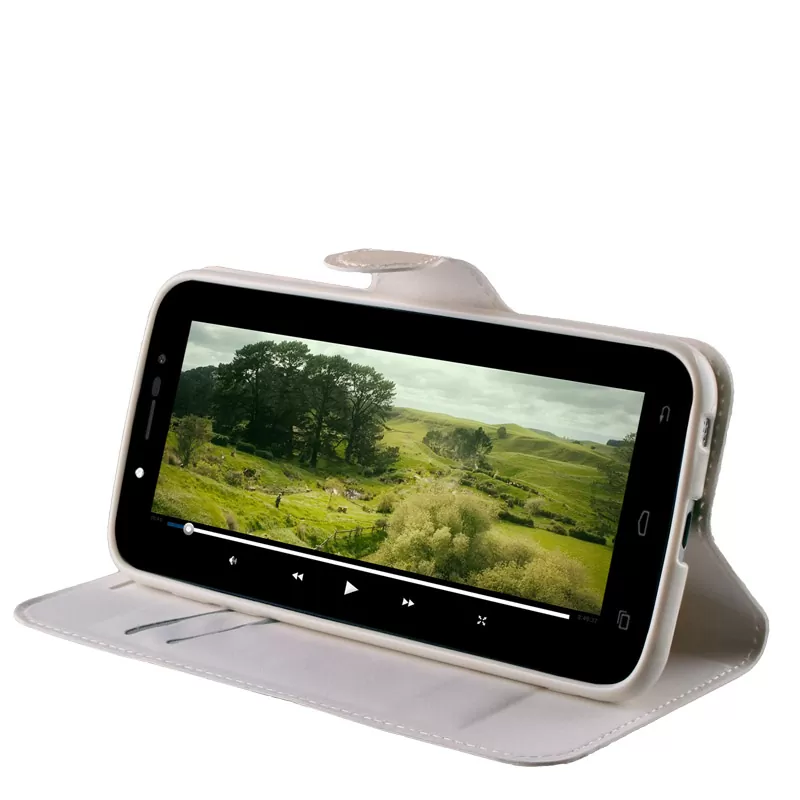 VOLTE-TEL ΘΗΚΗ SAMSUNG NOTE 5 N920 LINE LEATHER-TPU BOOK STAND WHITE - Image 3