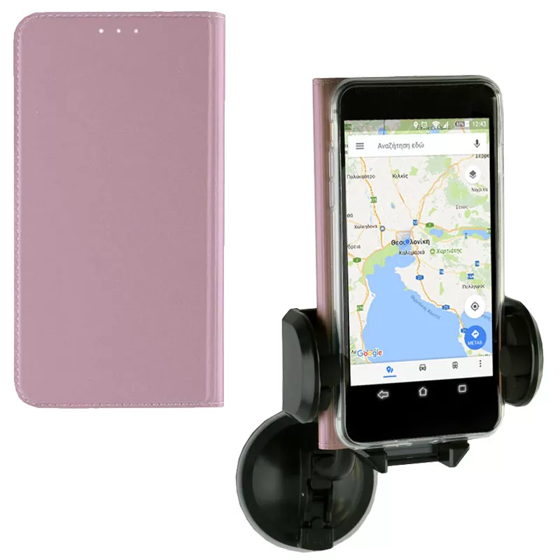 VOLTE-TEL MAGNET BOOK STAND ΘΗΚΗ XIAOMI REDMI NOTE 4X 5.5in ROSE GOLD - Image 3