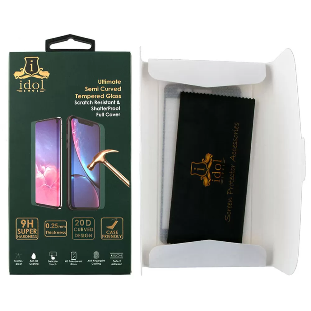 IDOL 1991 TEMPERED GLASS IPHONE SE 2020/IPHONE 8/7 4.7in 9H 0.25mm 20D FULL GLUE BLACK - Image 3