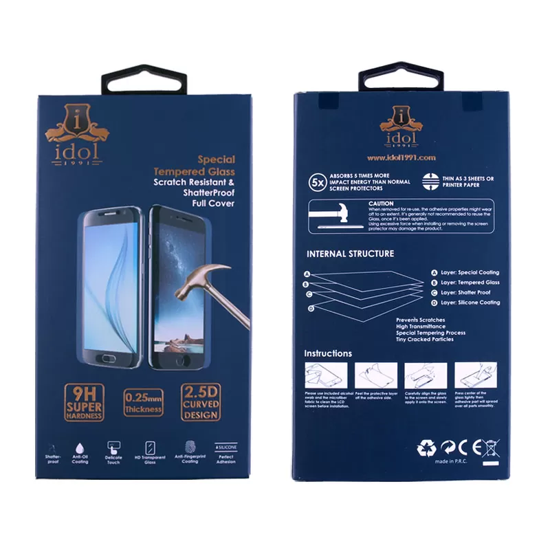 IDOL 1991 SPECIAL TEMPERED GLASS NOKIA 6 5.5in 9H 0.25mm 2.5D FULL COVER WHITE - Image 4