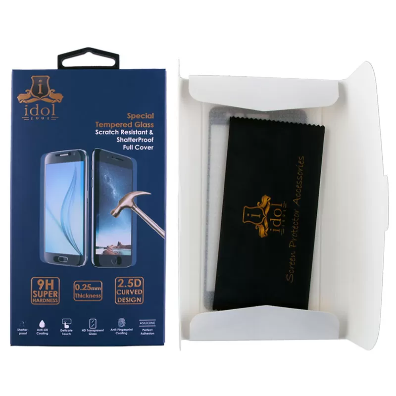 IDOL 1991 SPECIAL TEMPERED GLASS SAMSUNG J320 2016 5.0in 9H 0.25mm 2.5D FULL COVER WHITE - Image 3