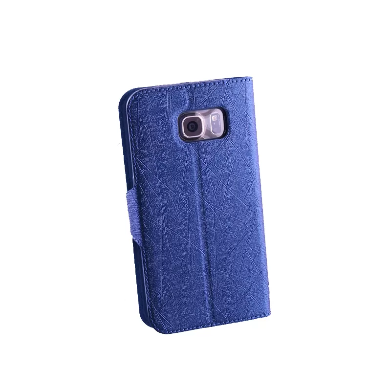 VOLTE-TEL ΘΗΚΗ SAMSUNG S6 EDGE G925 LINE LEATHER-TPU BOOK STAND BLUE - Image 5