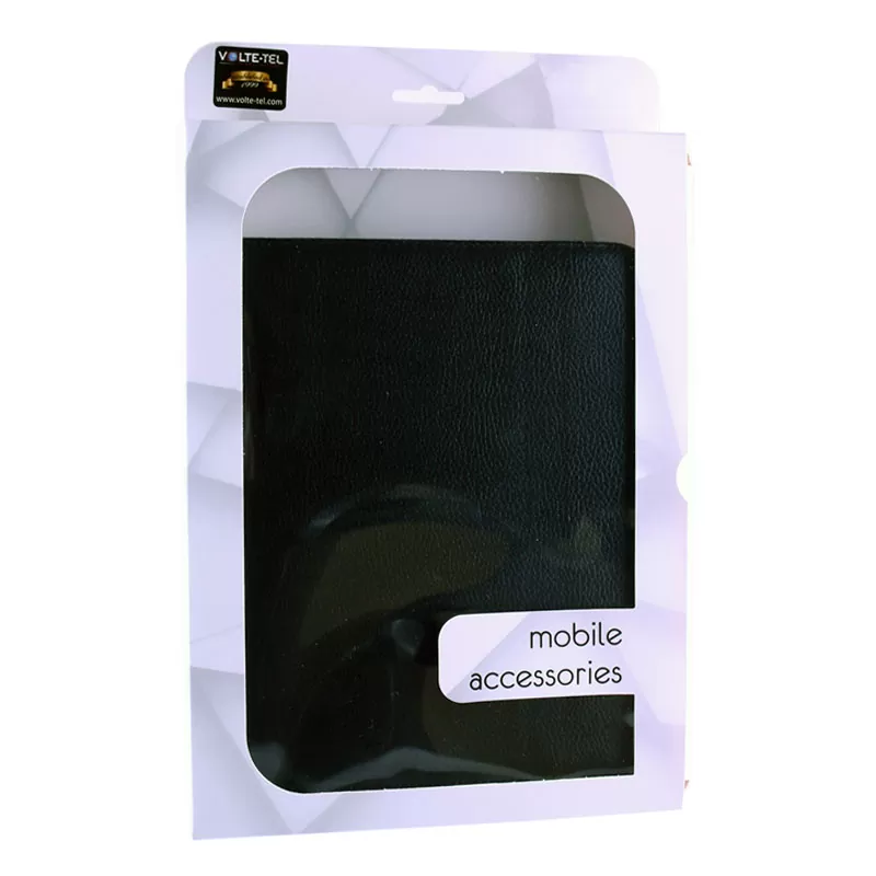 VOLTE-TEL ΘΗΚΗ TABLET 6.5" - 8.4" (21,7cm x 15,7cm) UNIVERSAL LEATHER BOOK STAND BLACK - Image 3
