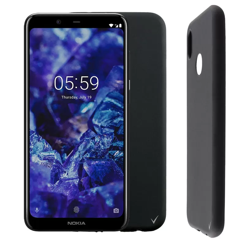 VOLTE-TEL SILICON TPU ΘΗΚΗ NOKIA 5.1 PLUS 5.86in  CAMERA GUARD BLACK