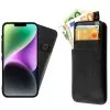 IDOL 1991 ΘΗΚΗ IPHONE 14 PLUS 6.7" ANTI-RFID LEATHER SMART WALLET CAMERA GUARD BLACK