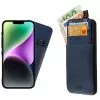 IDOL 1991 ΘΗΚΗ IPHONE 14 PLUS 6.7" ANTI-RFID LEATHER SMART WALLET CAMERA GUARD BLUE