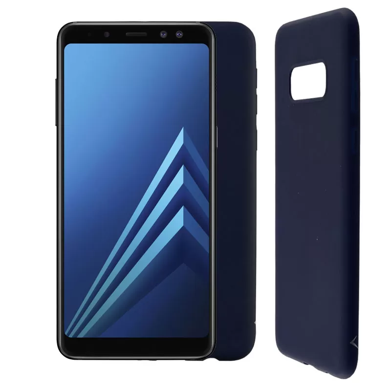 VOLTE-TEL SILICON TPU ΘΗΚΗ SAMSUNG A8 2018 A530 5.6in  CAMERA GUARD BLUE
