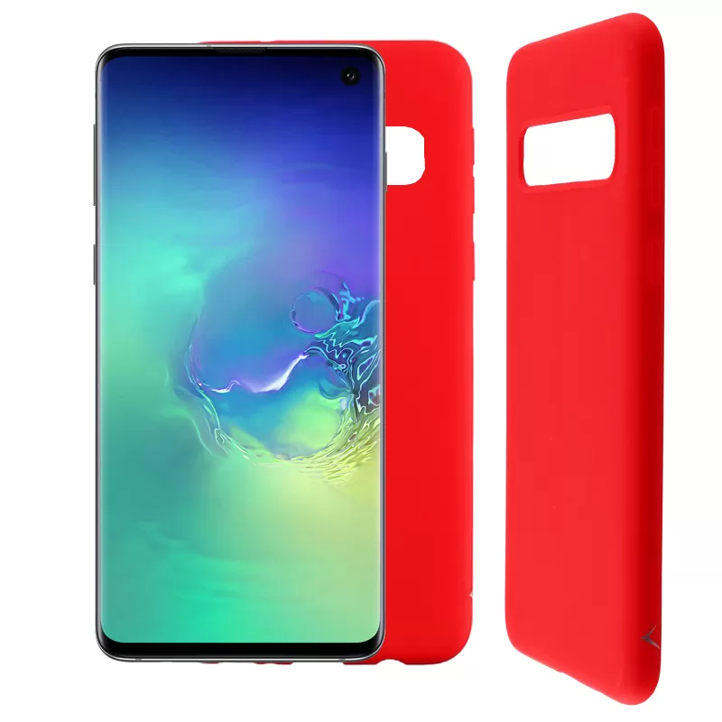 VOLTE-TEL SILICON TPU ΘΗΚΗ SAMSUNG S10 G973 6.1in  CAMERA GUARD RED