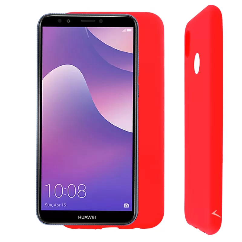 VOLTE-TEL SILICON TPU ΘΗΚΗ HUAWEI Y7 2018/Y7 PRIME 2018/HONOR 7C 5.99in  CAMERA GUARD RED