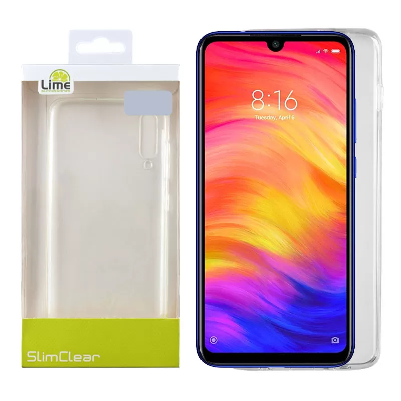 LIME SLIMCLEAR TPU ΘΗΚΗ XIAOMI REDMI NOTE 7 PRO/NOTE 7 6.3in ΔΙΑΦΑΝΗ