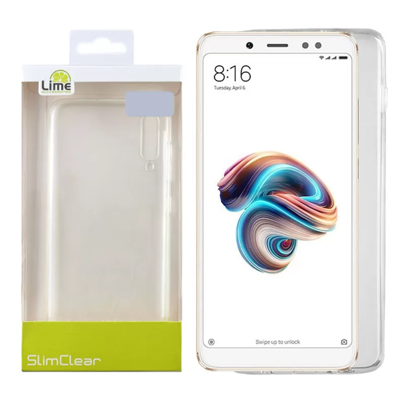 LIME SLIMCLEAR TPU ΘΗΚΗ XIAOMI REDMI NOTE 5 AI DUAL CAMERA 5.99in ΔΙΑΦΑΝΗ