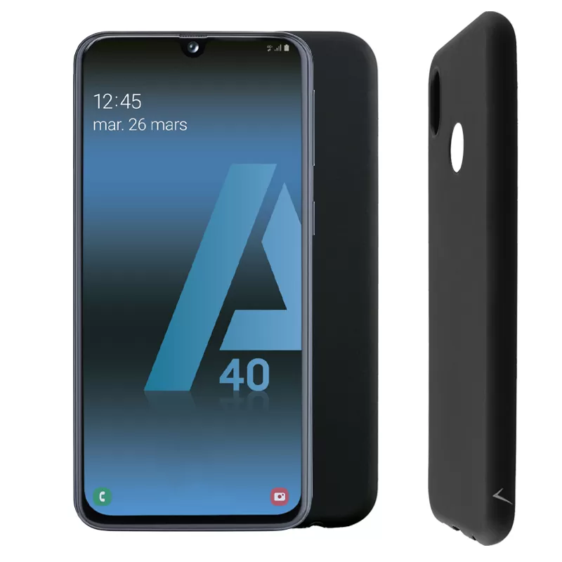 VOLTE-TEL SILICON TPU ΘΗΚΗ SAMSUNG A40 A405 5.9in  CAMERA GUARD BLACK