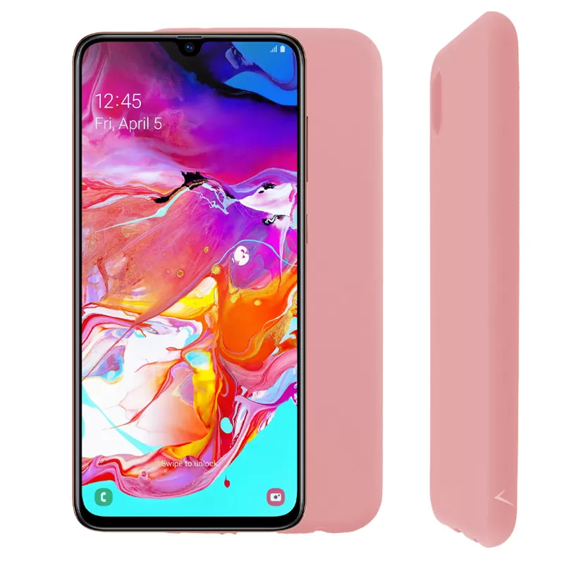 VOLTE-TEL SILICON TPU ΘΗΚΗ SAMSUNG A70 2019 A705 6.7in  CAMERA GUARD PINK