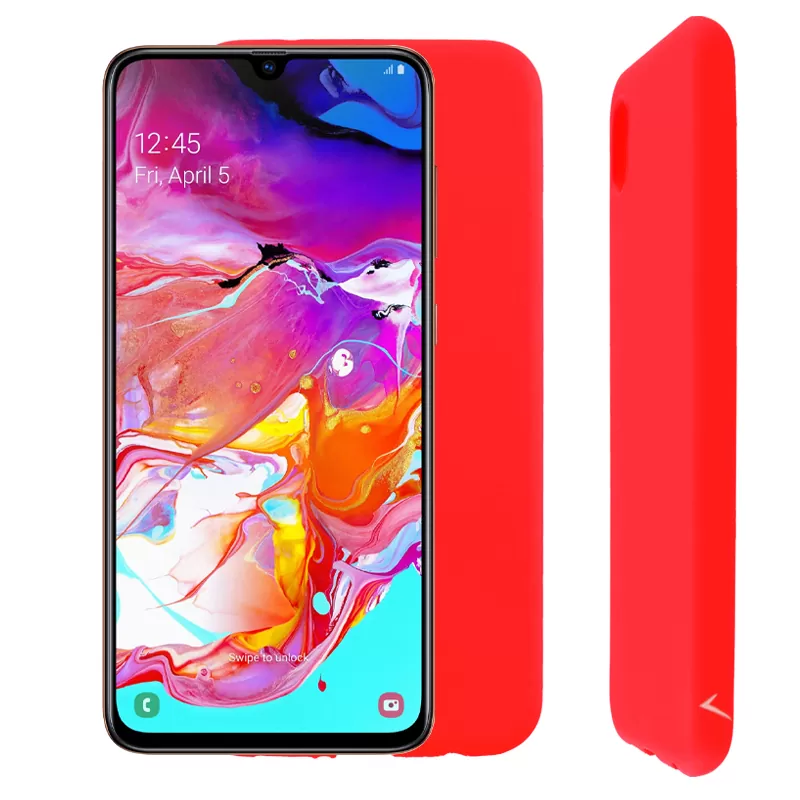 VOLTE-TEL SILICON TPU ΘΗΚΗ SAMSUNG A70 2019 A705 6.7in  CAMERA GUARD RED