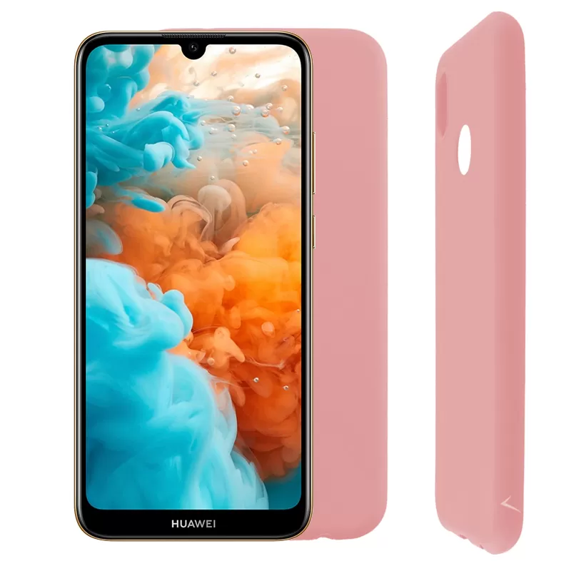 VOLTE-TEL SILICON TPU ΘΗΚΗ HUAWEI Y6 PRO/Y6 2019 6.09in  CAMERA GUARD PINK
