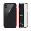 IDOL 1991 ΘΗΚΗ IPHONE XS MAX 6.5" MAGNETIC METAL FRAME RED+TEMPERED GLASS BACK-FRONT