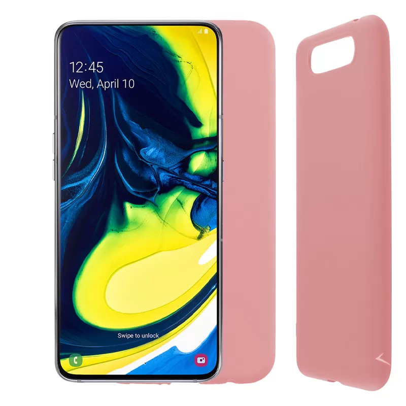 VOLTE-TEL SILICON TPU ΘΗΚΗ SAMSUNG A80 2019 A805 6.7in  CAMERA GUARD PINK