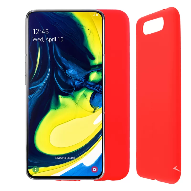 VOLTE-TEL SILICON TPU ΘΗΚΗ SAMSUNG A80 2019 A805 6.7in  CAMERA GUARD RED