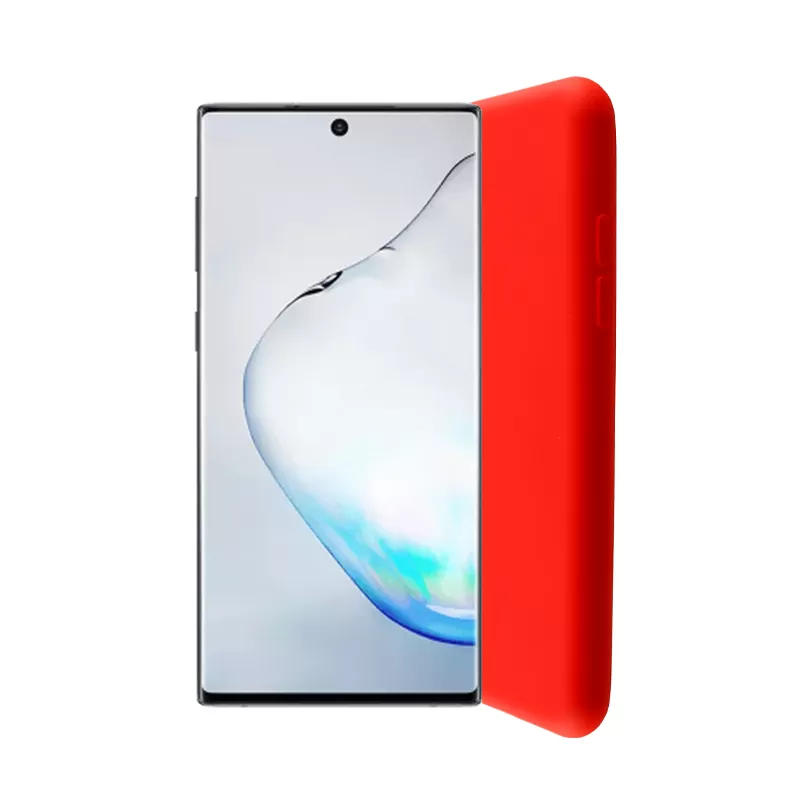 LIME VELVET TPU ΘΗΚΗ SAMSUNG NOTE 10 PLUS N975F 6.8in 4 SIDE RED - Image 4