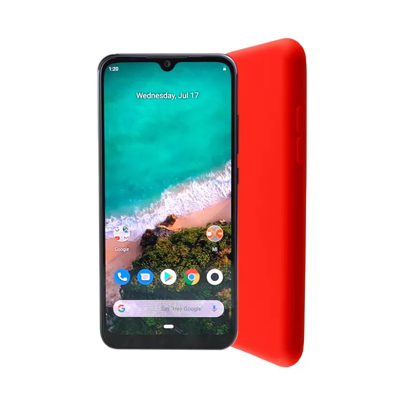 LIME VELVET TPU ΘΗΚΗ XIAOMI MI A3 6.01in 4 SIDE RED - Image 4