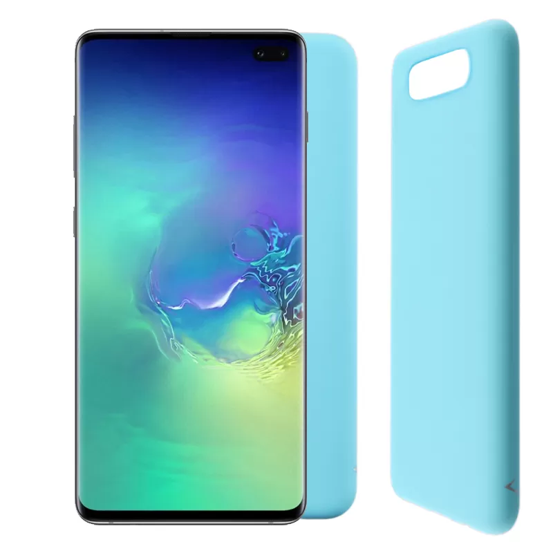 VOLTE-TEL SILICON TPU ΘΗΚΗ SAMSUNG S10 PLUS G975 6.4in  CAMERA GUARD LIGHT BLUE