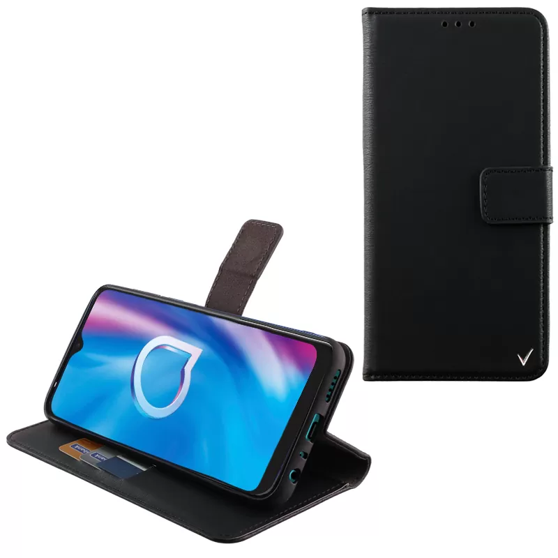 VOLTE-TEL ALLURE ΘΗΚΗ ALCATEL 1S 2020/1V 2020/3L 2020 6.22in  MAGNET BOOK STAND CLIP BLACK