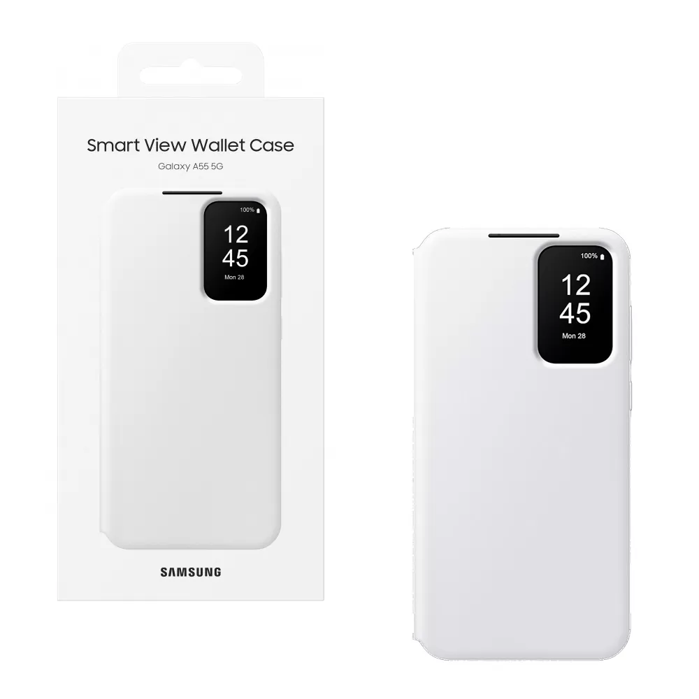 ΘΗΚΗ SAMSUNG A55 5G A556 S VIEW WALLET COVER EF-ZA556CWEGWW WHITE PACKING OR