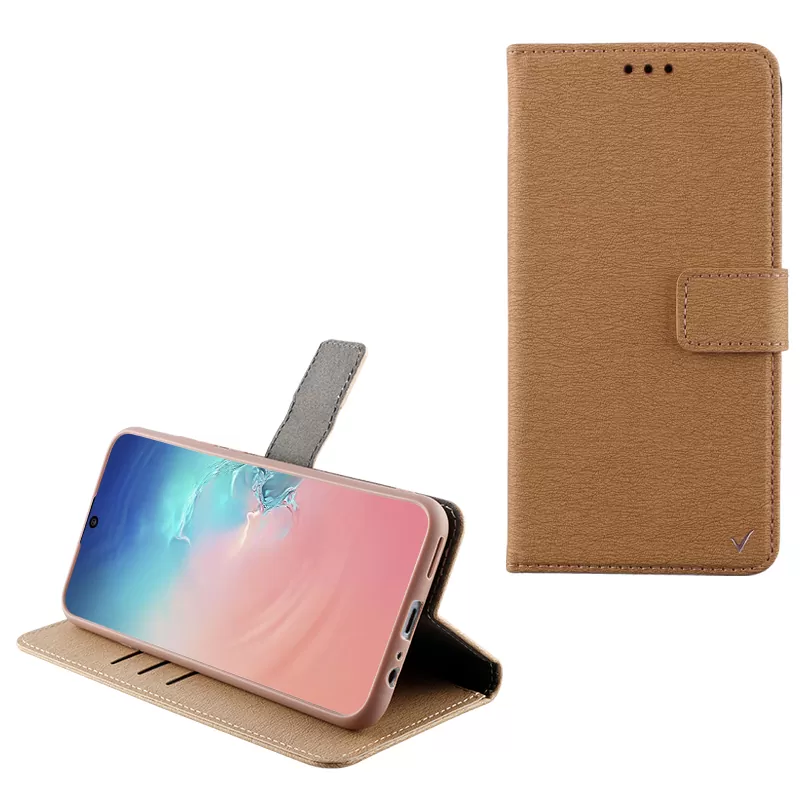 VOLTE-TEL ALLURE ΘΗΚΗ SAMSUNG S10 LITE G770 6.7in  MAGNET BOOK STAND CLIP GOLD