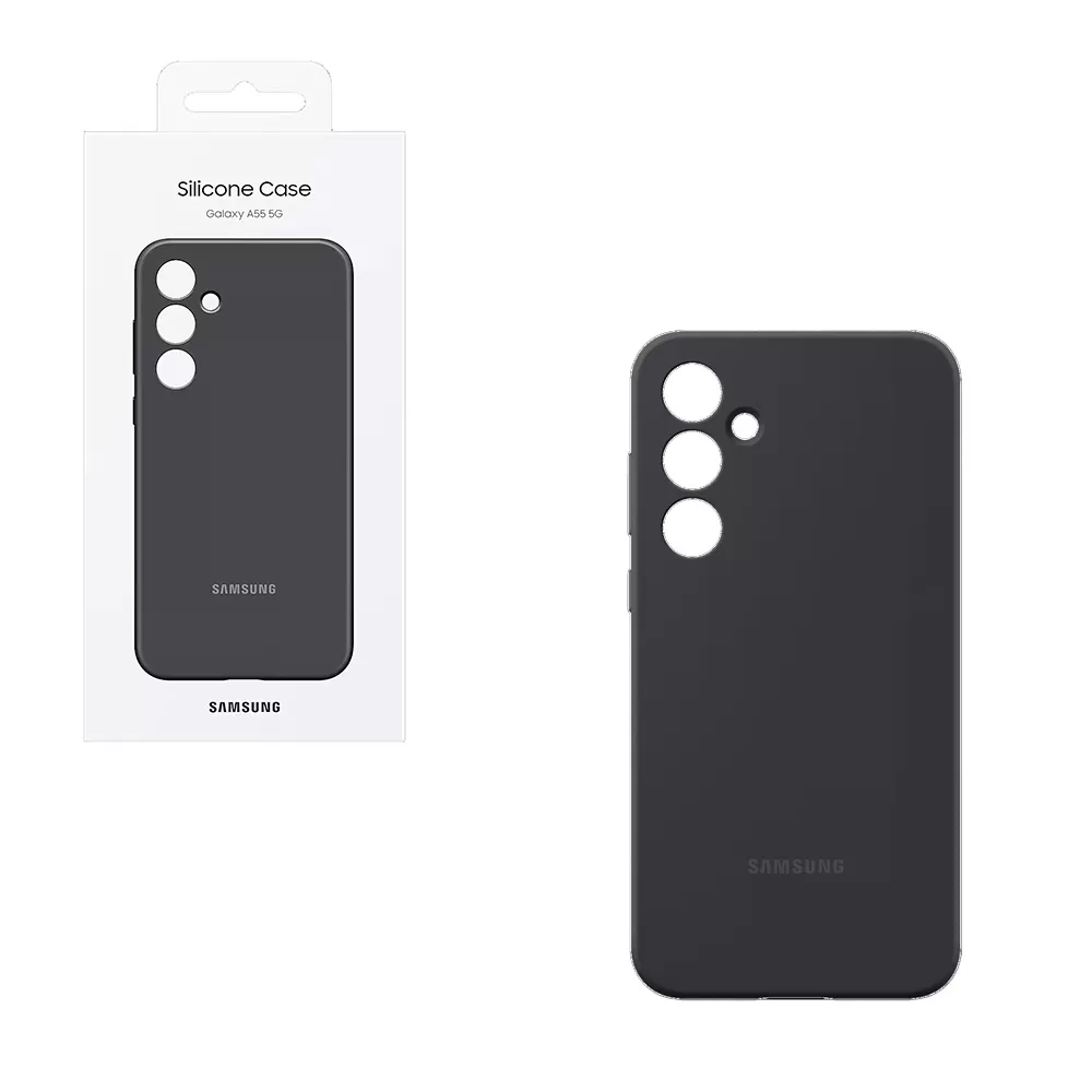 ΘΗΚΗ SAMSUNG A55 5G A556 SILICONE CASE EF-PA556TBEGWW BLACK PACKING OR