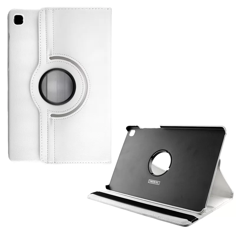 VOLTE- TEL LEATHER BOOK ROTATING STAND ΘΗΚΗ SAMSUNG P610/P613/P615/P619 TAB S6 LITE 10.4in WHITE