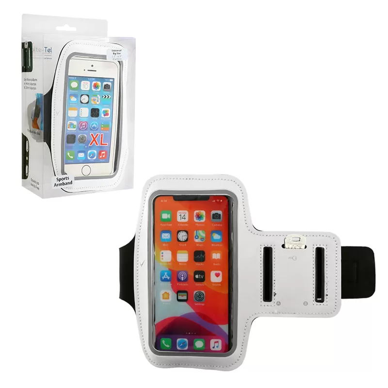 VOLTE-TEL SPORTS ARMBAND LUMINUS ΘΗΚΗ UNIVERSAL BIG SIZE 5.7in-6.9in 45x18cm WHITE