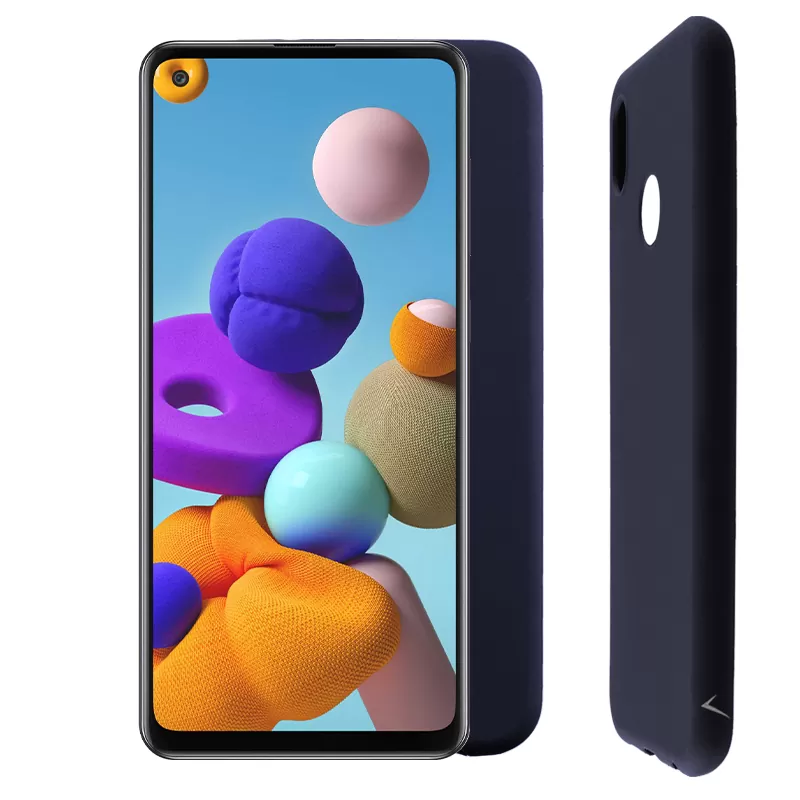 VOLTE-TEL SILICON TPU ΘΗΚΗ SAMSUNG A21 A215 6.5in  CAMERA GUARD BLUE