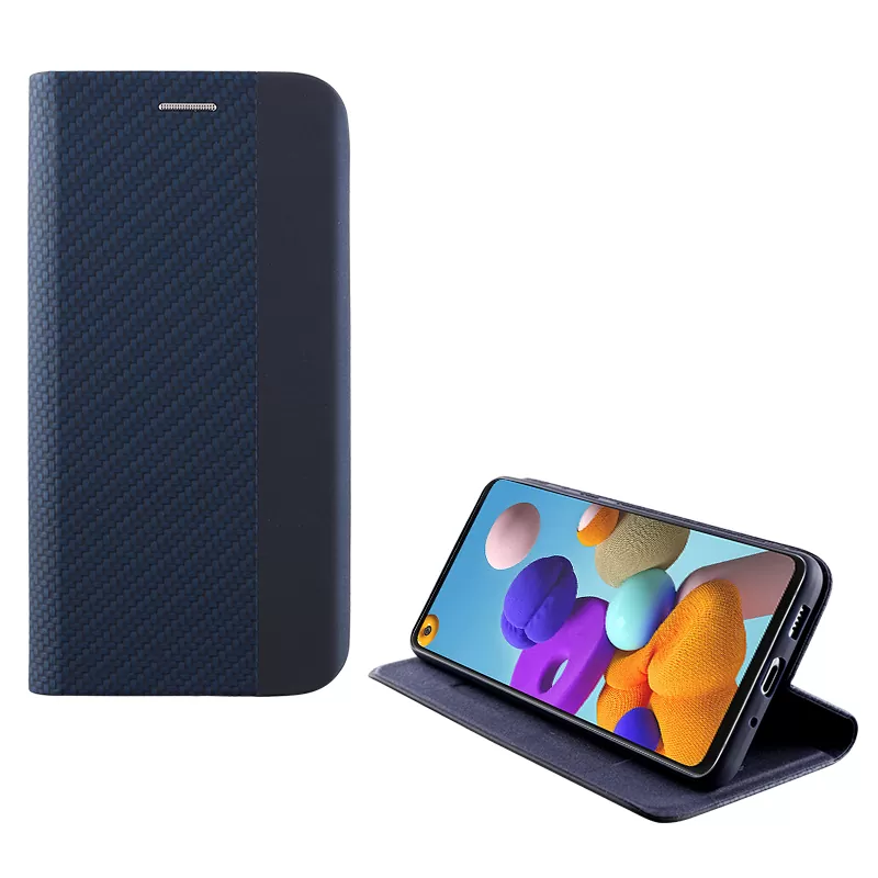 IDOL 1991 ELITE ΘΗΚΗ SAMSUNG A21 A215 6.5in  ANTI-RFID BOOK STAND BLUE