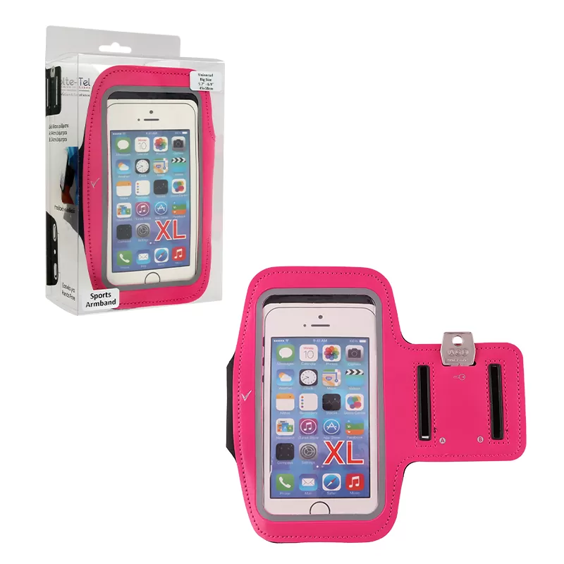 VOLTE-TEL SPORTS ARMBAND LUMINUS ΘΗΚΗ UNIVERSAL BIG SIZE 5.7in-6.9in 45x18cm DARK PINK