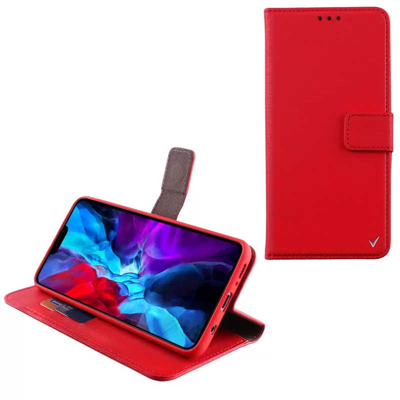 VOLTE-TEL ALLURE ΘΗΚΗ IPHONE 12 PRO / IPHONE 12 6.1in  MAGNET BOOK STAND CLIP RED