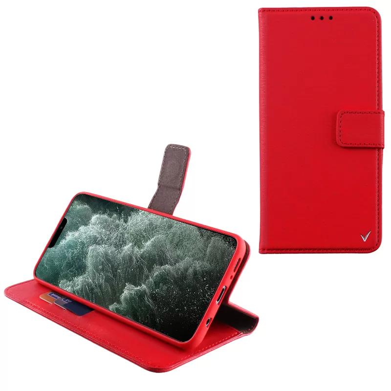 VOLTE-TEL ALLURE ΘΗΚΗ IPHONE 12 PRO MAX 6.7in  MAGNET BOOK STAND CLIP RED