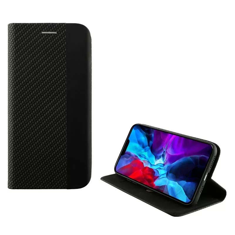 IDOL 1991 ELITE ΘΗΚΗ IPHONE 12 PRO / IPHONE 12 6.1in  ANTI-RFID BOOK STAND BLACK