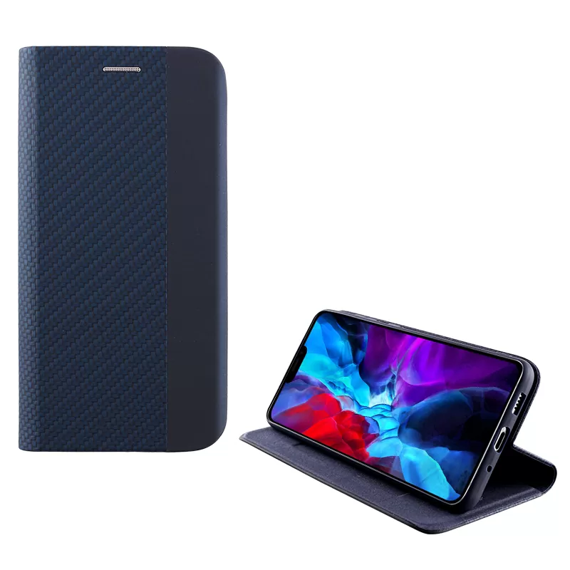 IDOL 1991 ELITE ΘΗΚΗ IPHONE 12 PRO / IPHONE 12 6.1in  ANTI-RFID BOOK STAND BLUE