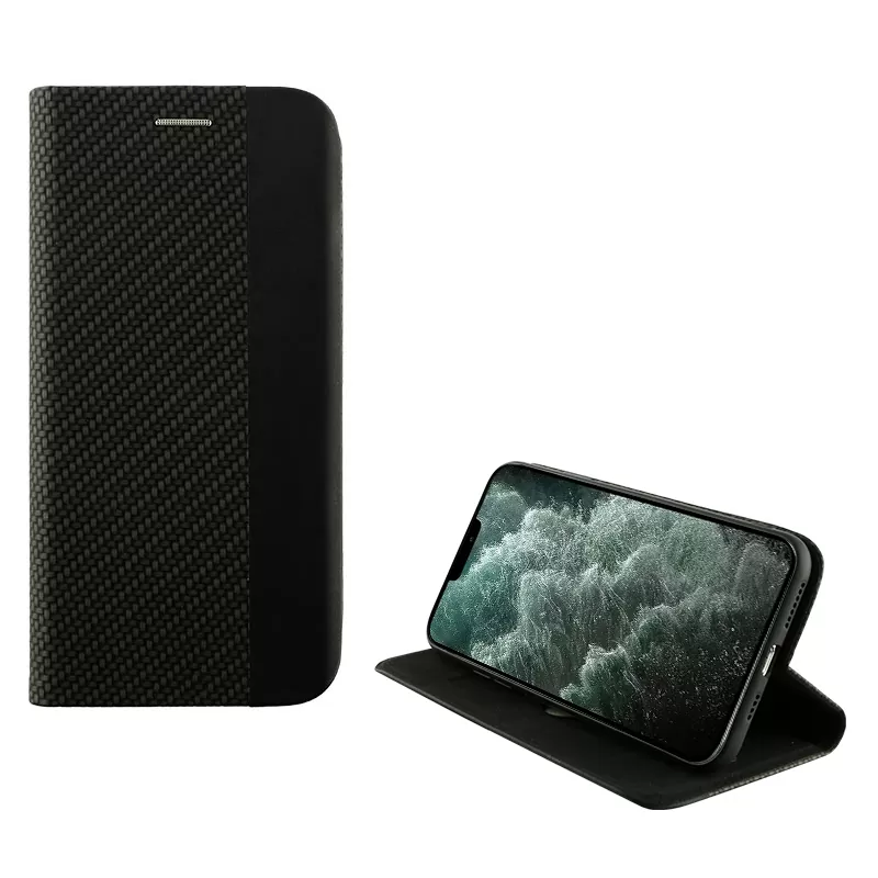 IDOL 1991 ELITE ΘΗΚΗ IPHONE 12 PRO MAX 6.7in  ANTI-RFID BOOK STAND BLACK