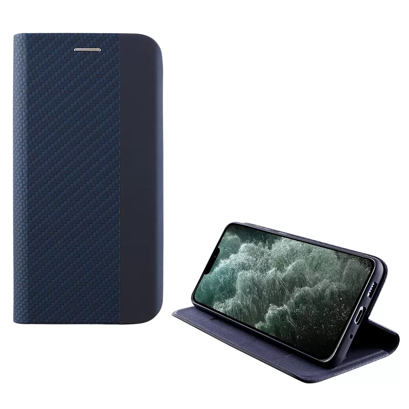 IDOL 1991 ELITE ΘΗΚΗ IPHONE 12 PRO MAX 6.7in  ANTI-RFID BOOK STAND BLUE