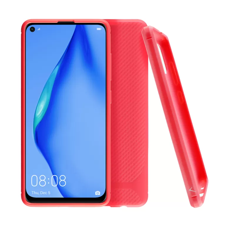 VOLTE-TEL CARBON RUGGED ΘΗΚΗ HUAWEI P40 LITE 6.4in  CAMERA PROTECTIVE RED