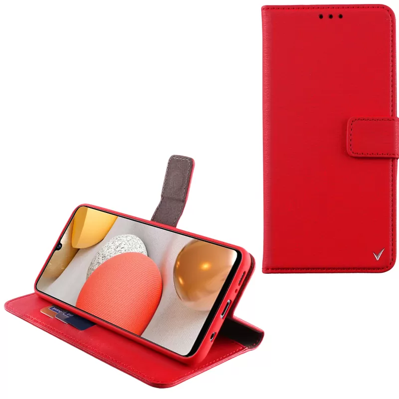 VOLTE-TEL ALLURE ΘΗΚΗ SAMSUNG A42 5G A426 6.6in  MAGNET BOOK STAND CLIP RED