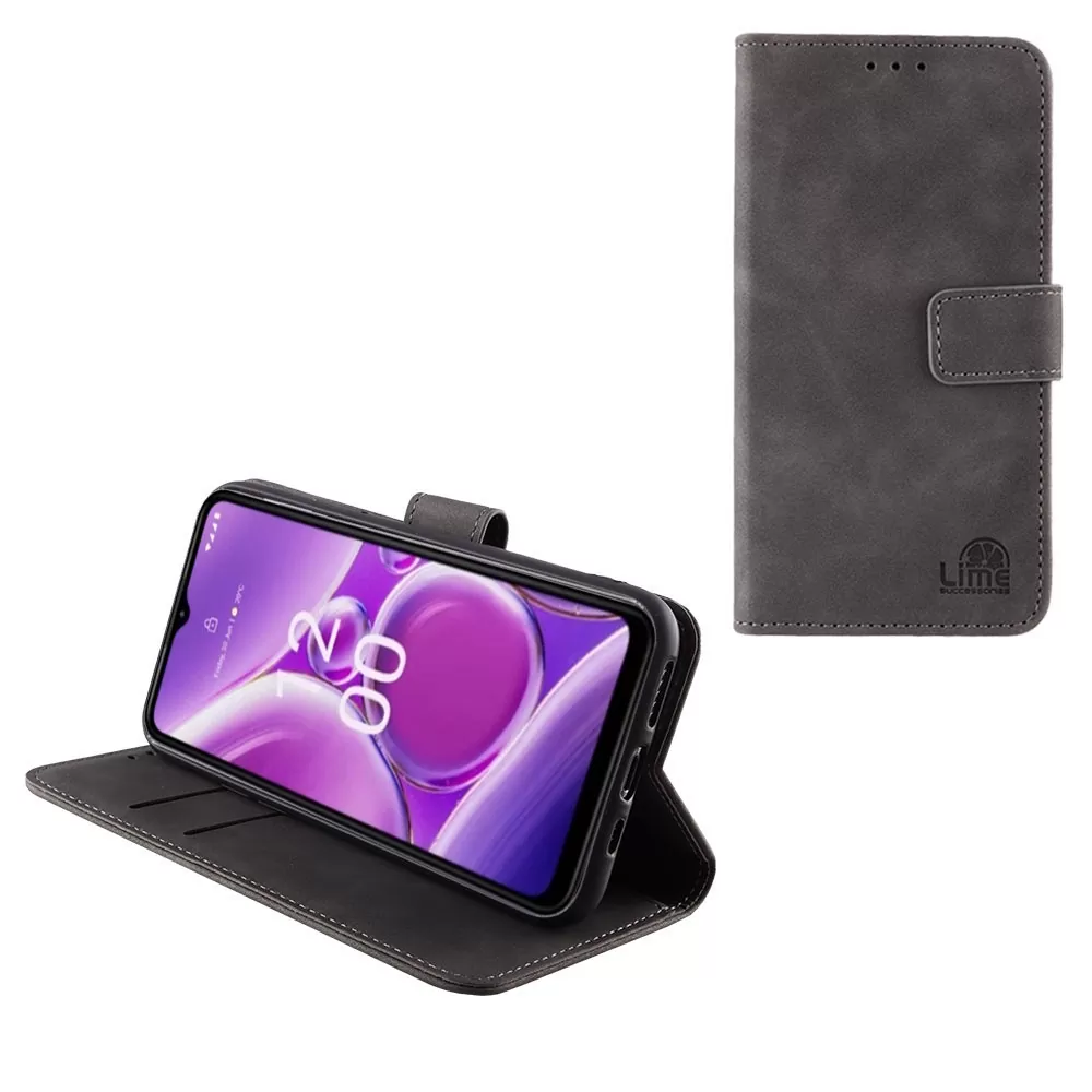 LIME ESSENTIAL ΘΗΚΗ NOKIA G42 6.56in  MAGNET BOOK STAND CLIP GREY