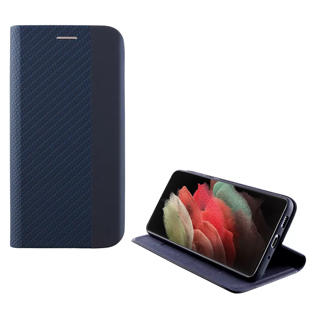IDOL 1991 ELITE ΘΗΚΗ SAMSUNG S21 ULTRA 5G G998 6.8in  ANTI-RFID BOOK STAND BLUE