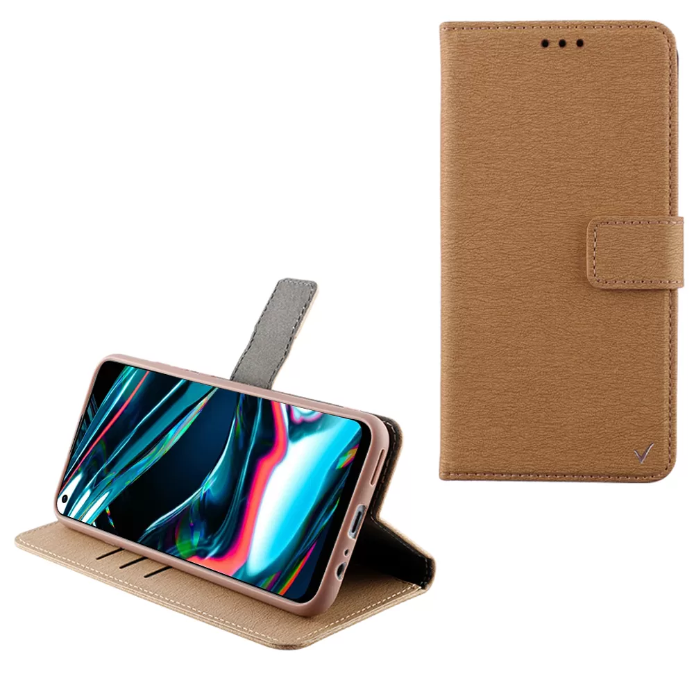 VOLTE-TEL ALLURE ΘΗΚΗ REALME 7 PRO 6.4in  MAGNET BOOK STAND CLIP GOLD